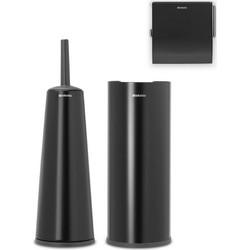 Brabantia 1003476 Σετ αξεσουάρ τουαλέτας ReNew Matt Black 3τμχ