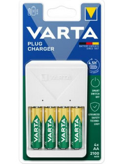 Varta Plug Charger + 4xAA 2100mAh White
