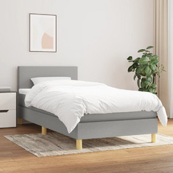 vidaXL Κρεβάτι Boxspring με Στρώμα 90x190cm 3140417