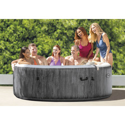 Intex Greywood Deluxe Bubble Massage 28442 Φουσκωτή Πισίνα Πλαστική με Υδρομασάζ & Αντλία Φίλτρου Φ216x71cm