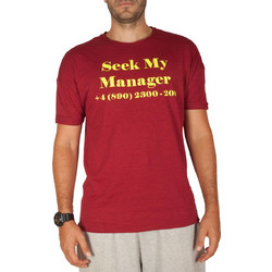 Sublevel T-shirt Seek My Manager Dark Red Z22381-RD