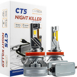 ΛΑΜΠΕΣ LED CT5 H11 SHORT 100W CANBUS WHITE 6500K NIGHT KILLER CARTECH