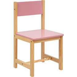 Παιδική καρέκλα ξύλινη σε ροζ χρώμα, 29x29x54.5 cm - Aria Trade