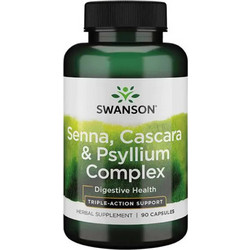 Swanson Senna Psyllium Cascara Complex Φυτικές Ίνες 90 Κάψουλες