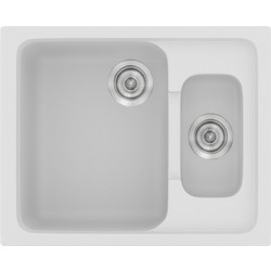 Sanitec Classic 330 Επικαθήμενος Νεροχύτης Γρανίτη Αντιστρεφόμενος Ματ Granite White 62x50cm