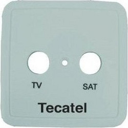 Tecatel Καπάκι Πρίζας Διπλό TV/SAT Λευκό