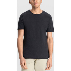 DSTREZZED T-SHIRT λαιμοκοψη100%ΒΑΜΒΑΚΙ ΓΚΡΙ κανονικη γραμμη