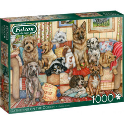 Puzzle Jumbo Falcon Deluxe Gathering On The Couch 1000 Κομμάτια