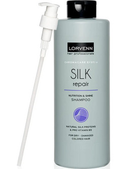 Lorvenn Silk Repair Nutrition & Shine Σαμπουάν για Βαμμένα Ξηρά & Ταλαιπωρημένα Μαλλιά 1lt