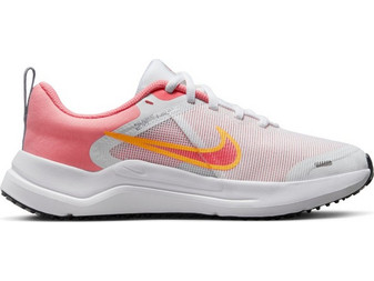 Nike Downshifter 12 Παιδικά Αθλητικά Παπούτσια για Τρέξιμο Άσπρα Ροζ DM4194-100