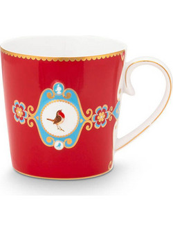 PIP STUDIO ΚΟΥΠΑ ΠΟΡΣΕΛΑΝΗ LOVE BIRDS MEDALLION RED 300ML - 51002318