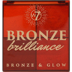 W7 Bronze Brilliance Bronze & Glow Light/Medium Bronzer & Highlighter Palette 14gr
