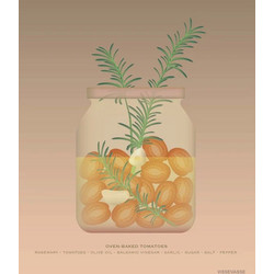 Vissevasse - Αφίσα 30x40cm Oven Baked Tomatoes