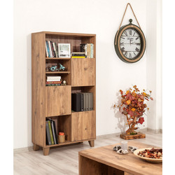Βιβλιοθήκη Mare Atlantic Pine χρώμα μελαμίνη 80x36xH155cm c457560