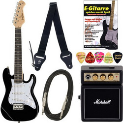 Harley Benton ST-Junior Black Standard Bundle