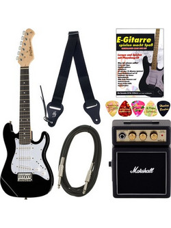 Harley Benton ST-Junior Black Standard Bundle