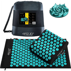 4FIZJO Accupressure Mat / Στρώμα Βελονισμού Με Μαξιλαράκι Black/Blue (68x42) - 3911