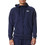 Body Action Ανδρική Ζακέτα Fleece με Κουκούλα και Φερμουάρ Μπλε 073315