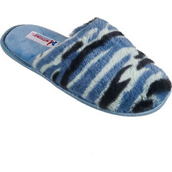 Mitsuko WS06035W-BLU Γυναικεία παντόφλα animal print - Μπλε