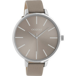 Oozoo Timepieces Γυναικείο Ρολόι με Μπεζ Δερμάτινο Λουράκι C10712
