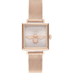 Olivia Burton 3D Bee Γυναικείο Ρολόι με Ροζ Χρυσό Μεταλλικό Μπρασελέ OB16AM164