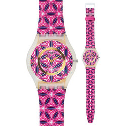 Swatch Vetrata Γυναικείο Ρολόι με Πολύχρωμο Υφασμάτινο Λουράκι SFW108
