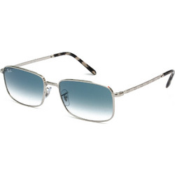 Ray-Ban RB3717 003/3F Γυαλιά Ηλίου Ορθογώνια Μεταλλικά Ασημί με Μπλε Degradee Φακό