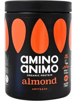 Amino Animo Organic Almond Φυτική Πρωτεΐνη Χωρίς Λακτόζη & Γλουτένη 500gr