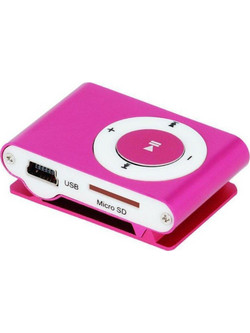Mini MP3 + Earphones MP3 Player Fuchsia Φούξια