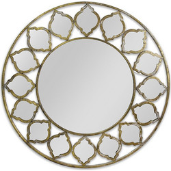 Στρογγυλός καθρέπτης,χρυσή κορνίζα Moroccan95cm - Homeguru - HT565