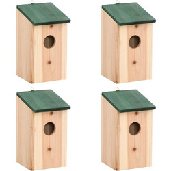 vidaXL Φωλιές Πουλιών 4 τεμ. 12 x 12 x 22 εκ. Ξύλινες 41012