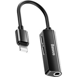 Baseus Audio Converter L52 adapter Lightning to 2x Lightning + mini jack 3.5mm black (CALL52-01)