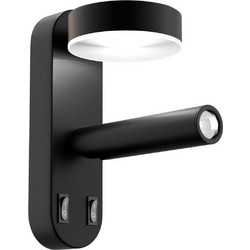 Φωτιστικό Τοίχου Led 8W 4000K Μαύρο 12x12.5x30cm