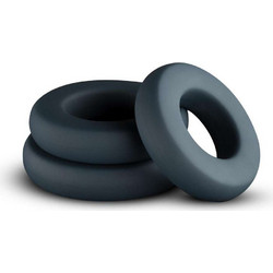 Boners Large Cock Ring Σετ Ελαστικά Δαχτυλίδια Πέους Σιλικόνης Γκρι 3τμχ