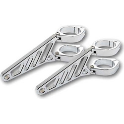 Fingers, Adj. headlamp bracket assembly long 38-41mm. Chrome