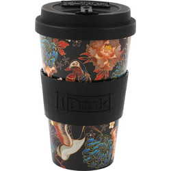 iDrink Ποτήρι Καφέ Bamboo με Καπάκι Nature 435ml ID5005