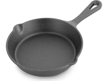 Τηγάνι Μαντεμένιο Μαύρο 16cm