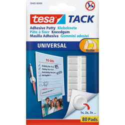 Tesa Tack Adhesive Putty Αυτοκόλλητα Πλαστελίνη Λευκή 80 pads 50gr Multi-use 59405-00000