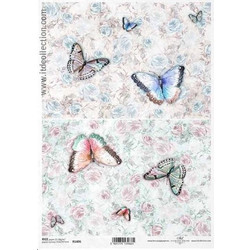 Ριζόχαρτο Butterflies-flowers 21x29εκ. (ITD-R1406)