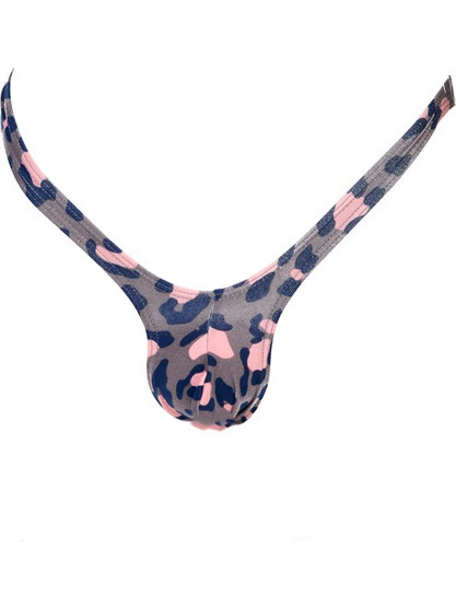 Σλιπ ανδρικό animal print - ροζ