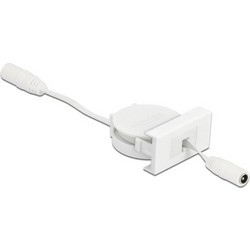DELOCK module καλώδιο τροφοδοσίας Easy 45 81376, ανασυρόμενο 50cm, λευκό