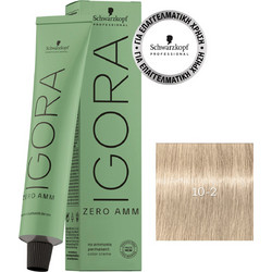 Schwarzkopf Professional Igora Zero AMM 10-2 Κατάξανθο Φυμέ Μόνιμη Βαφή Μαλλιών Χωρίς Αμμωνία 60ml