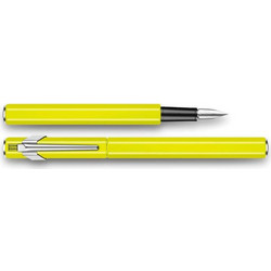 Caran D' Ache Πένα 849 Plume Classic Metal Yellow Fluo Fountain Pen