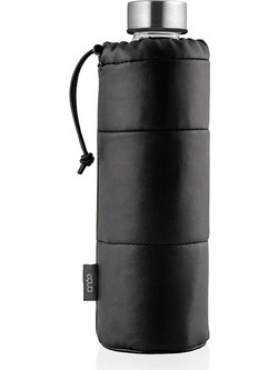 Equa Puffy Black Μπουκάλι Νερού Γυάλινο με Βιδωτό Καπάκι 750ml