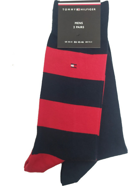 Tommy Hilfiger Ανδρικές Κάλτσες Ψηλές Navy Μπλε 2Pack 342021001-085