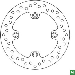 ΔΙΣΚΟΠΛΑΚΑ ΠΙΣΩ HONDA CBR 125 04'-14' / CB 600F HORNET 00'-13' / CBR 600RR 03'-21' NEWFREN