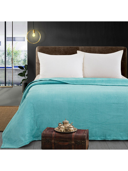 Κουβέρτα μονόχρωμη μονή Fleece Art 11554 160x220 Τυρκουαζ Beauty Home