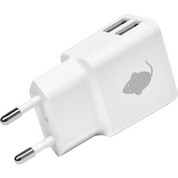 Green Mouse Φορτιστής Χωρίς Καλώδιο με 2 Θύρες USB-A 18W White 46956552