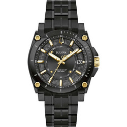Bulova Precisionist Ανδρικό Ρολόι με Μαύρο Μεταλλικό Μπρασελέ 98B408