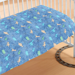 Dimcol Dinosaur Κουβέρτα Κούνιας Fleece 110x140 Μπλε